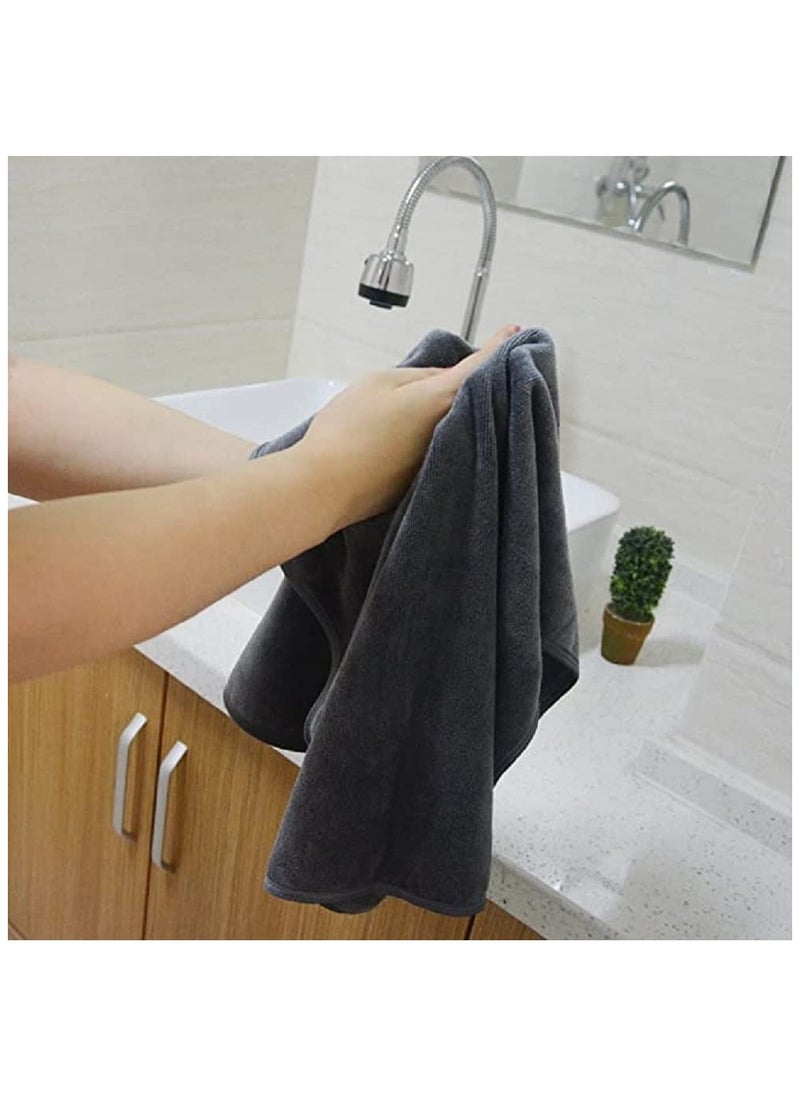 Fabienne 2-Piece Microfiber Gym Towel/Hand Towel/Face Towel/Car Cleaning Towel 50x90 cm Sky Blue/Purple  - Image 5