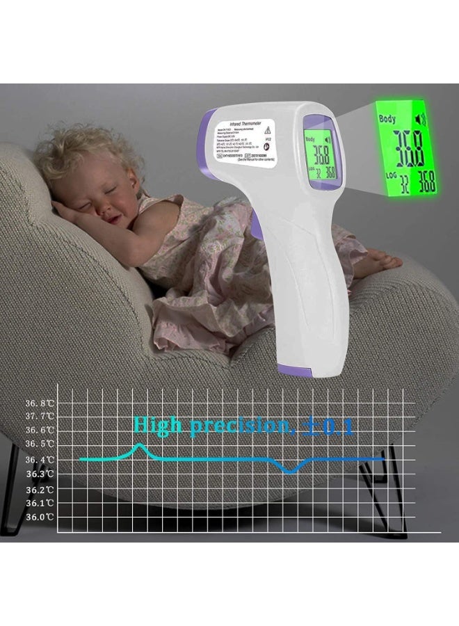 آيك ميزان حرارة رقمي متعدد الوظائف بالأشعة تحت الحمراء – قياس سريع ودقيق بدون تلامس للأطفال والبالغين - Image 4