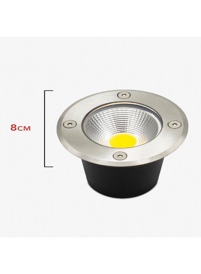 أوماكس انارة ارضية المونيوم  مقاس 7.5 سم 5W اضاءة اصفر 3000K - Image 3