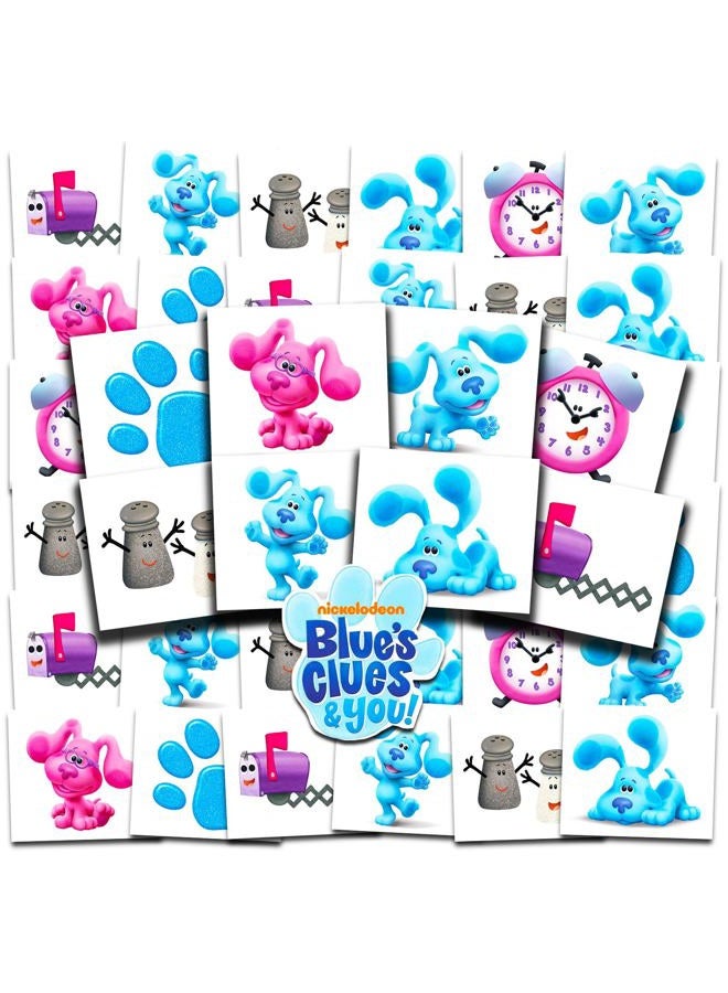 Blue's Clues حزمة هدايا حفلات الوشم المؤقت - أكثر من 70 وشم فردي مثقوب 2x2" من بلوز كلوز (لوازم حفلات بلوز كلوز مصنوعة في الولايات المتحدة الأمريكية) - Image 1