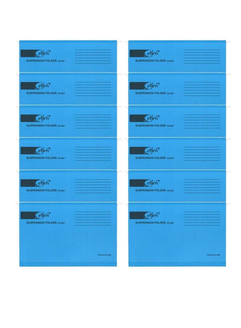 elfen 12 قطعة ملف معلق بحجم فولسكيب لون أزرق - Image 1