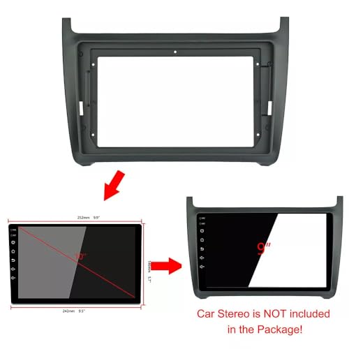 Audio Wheels Universal Android Car Stereo Frame for Polo – Compatible with All 9" Android Players - Image 5