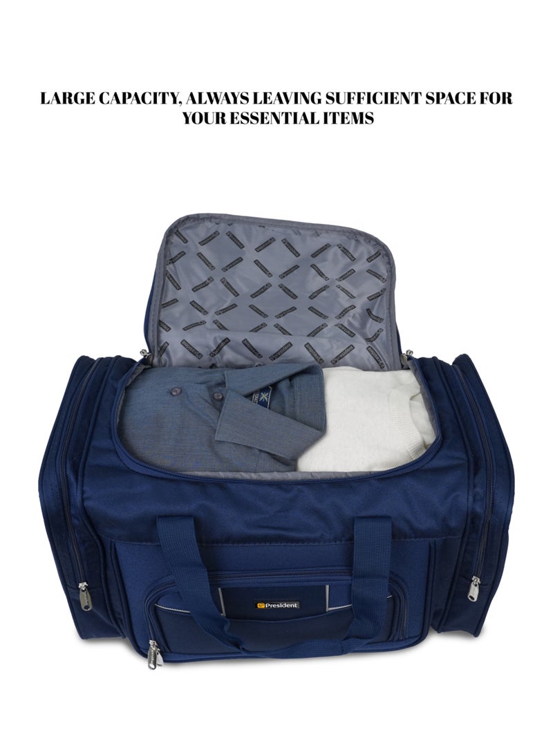 PRESIDENT Travel Duffel Bag Large Capacity Yoga Gym Bag Durable Duffle Sports Bag with Multi-Compartment Tote Bag for Men and Women 20" inch ( HBP990 ) BLUE - Image 5