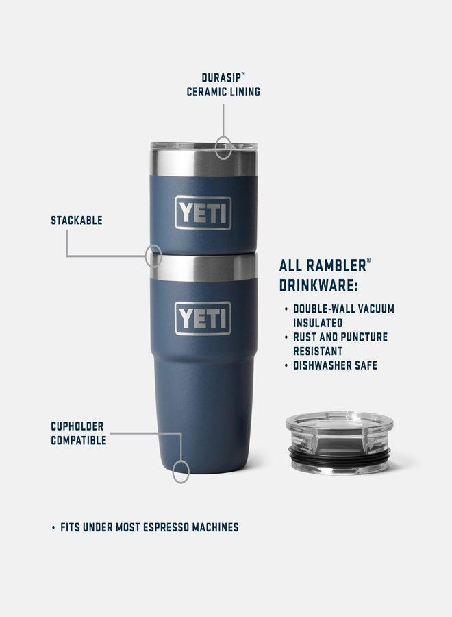 YETI Rambler 8 oz Stackable Cup with DuraSip Ceramic Lining, Black - Image 2