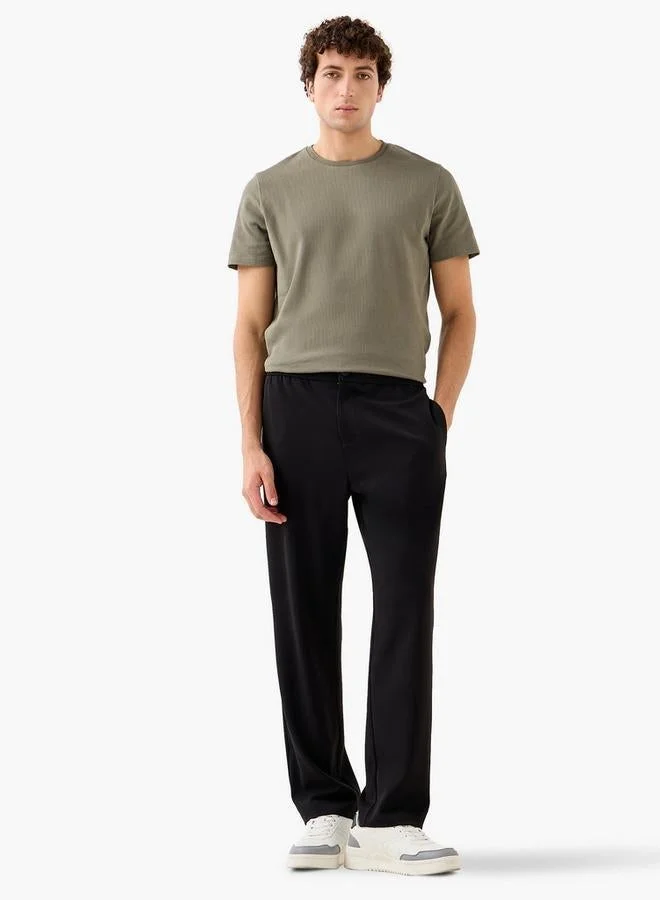 Iconic Popcorn Textured Regular Fit T-shirt