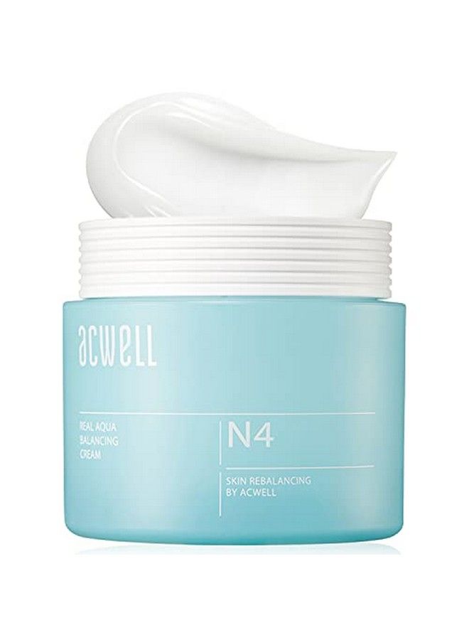 ACWELL Real Aqua Balancing Cream 1.69 Fl.Oz. Moisturizing Ph Balancing Face Cream Soothing Skin Troubles And Redness For Sensitive Skin Refreshing Gel Moisturizer Improving Skin Texture - Image 1