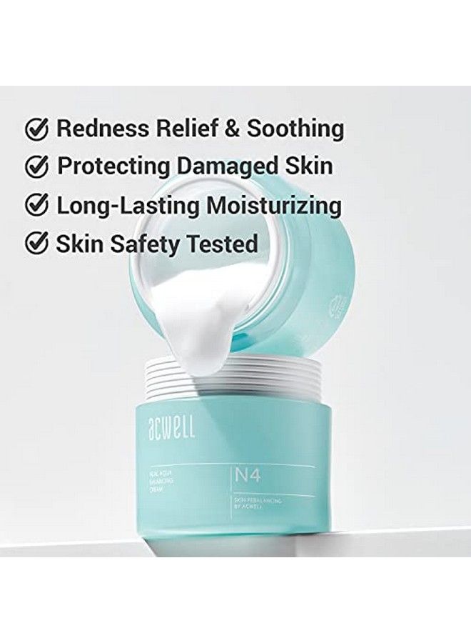 ACWELL Real Aqua Balancing Cream 1.69 Fl.Oz. Moisturizing Ph Balancing Face Cream Soothing Skin Troubles And Redness For Sensitive Skin Refreshing Gel Moisturizer Improving Skin Texture - Image 4