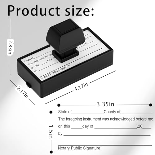 WAHXIAOSW Notary Stamps, Notary Acknowledgement Stamp, Notary Supplies That are Easy to Store, Notary Stamp, Notary Seal - Image 2