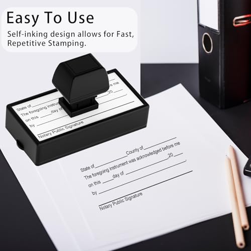 WAHXIAOSW Notary Stamps, Notary Acknowledgement Stamp, Notary Supplies That are Easy to Store, Notary Stamp, Notary Seal - Image 4