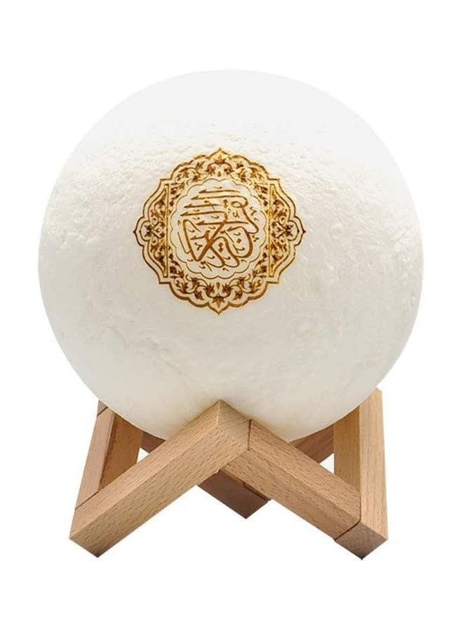 Islamic Moon Lamp with Wooden Stand – LED Decorative Light