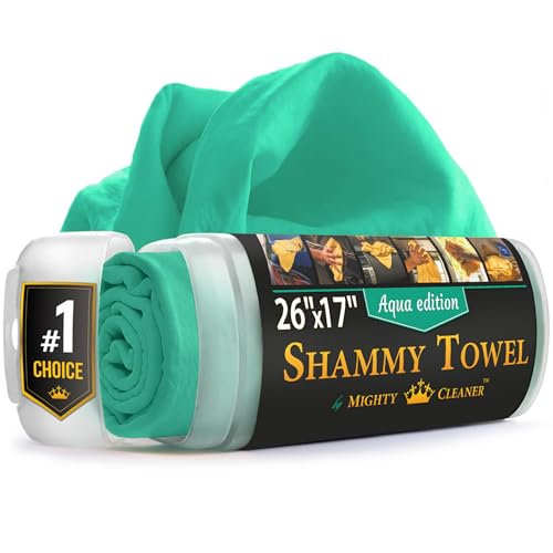 Mighty Cleaner Premium Shammy Cloth for Car Drying Super Absorbent Reusable Chamois Towel ScratchFree 26x17 - Image 1