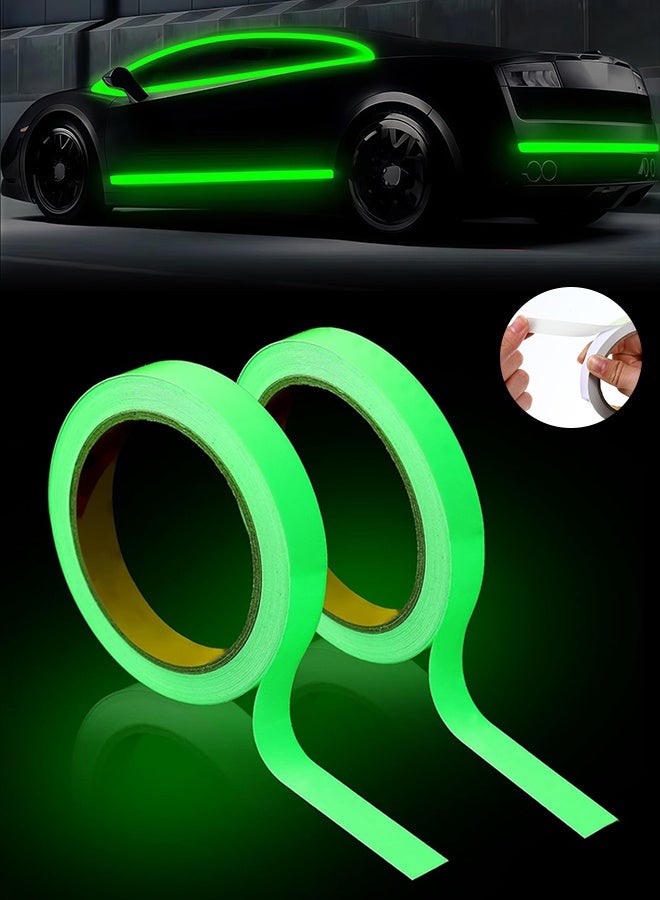 Sweet Life 2Pcs Glow Tape, 10 Feet x 0.8 Inch, Waterproof, Luminous, Fluorescent, Glow in Dark Duct Tape for Stage, Stair, Outdoor - Image 1