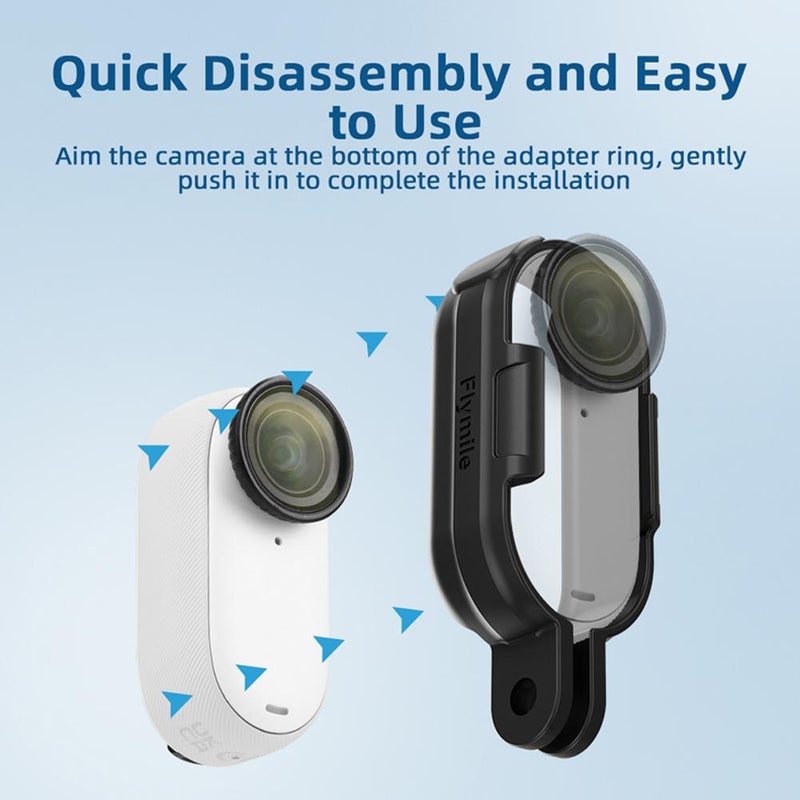Compatible with Insta360 GO 3/3S protective frame, action camera horizontal shooting cage protective case accessory - Image 3
