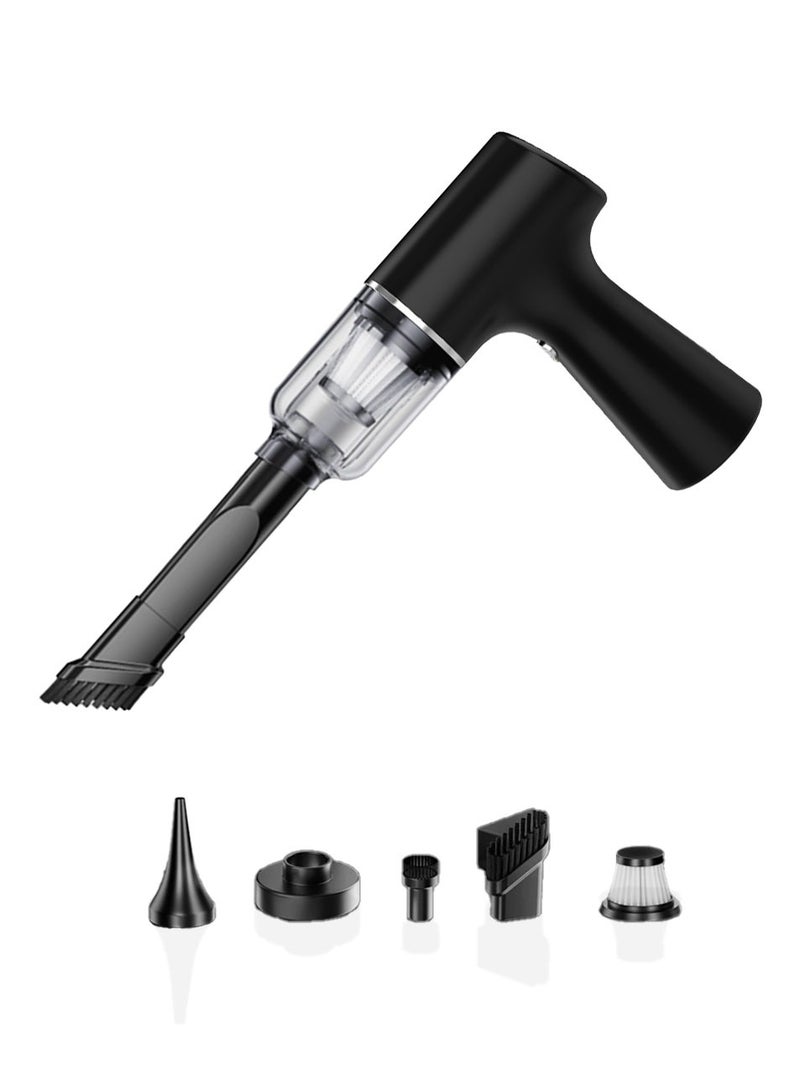Sunyi Portable 4-in-1 cordless car vacuum cleaner, 12000PA strong suction, 120W high power, mini portable car vacuum cleaner, handheld small vacuum cleaner and air duster, suitable for home, office, desk, computer, keyboard cleaning - Image 1