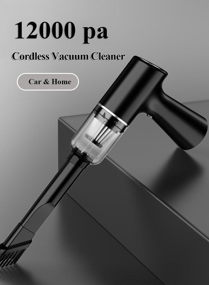 Sunyi Portable 4-in-1 cordless car vacuum cleaner, 12000PA strong suction, 120W high power, mini portable car vacuum cleaner, handheld small vacuum cleaner and air duster, suitable for home, office, desk, computer, keyboard cleaning - Image 2