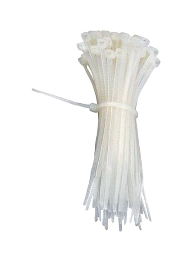 NIBEMINENT 100-Piece Plastic Drawstring White 30centimeter