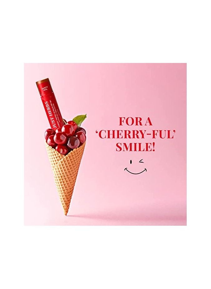 Just Herbs Just Herbs Tinted Lip Balm for Men and Women (cherry)  - Image 5