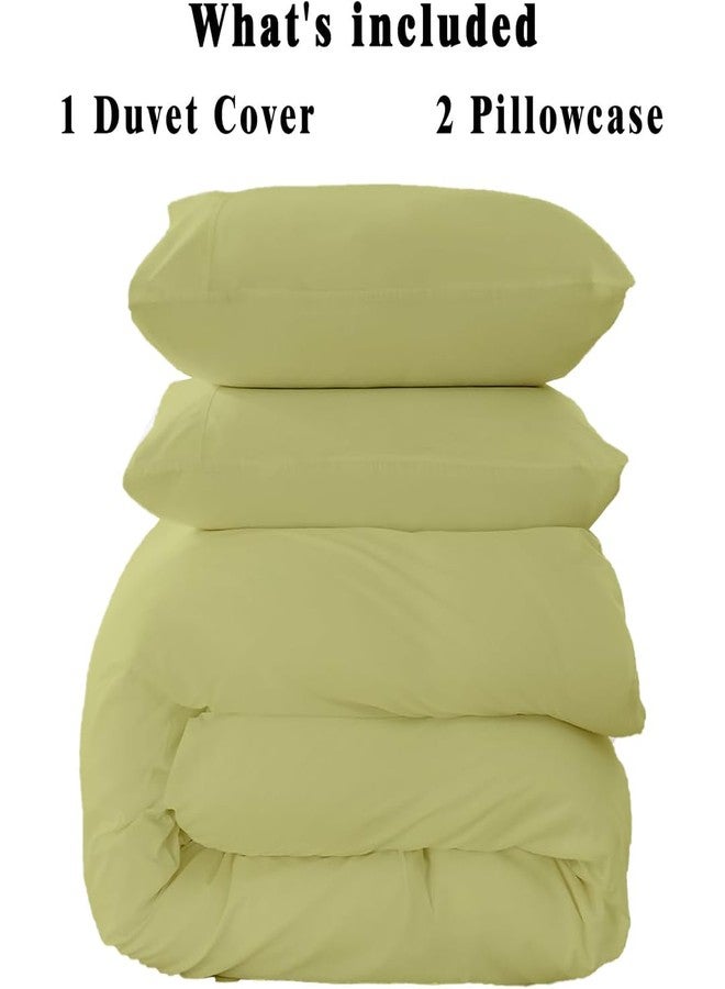 ARLinen طقم غطاء لحاف إمبراطور ARlinen، 100% قطن مصري، طقم سرير مكون من 3 قطع مع إغلاق بسحاب، يتضمن 1 غطاء لحاف بلون المريمية (114x100 بوصة) و2 غطاء وسادة (20x40 بوصة) - Image 3