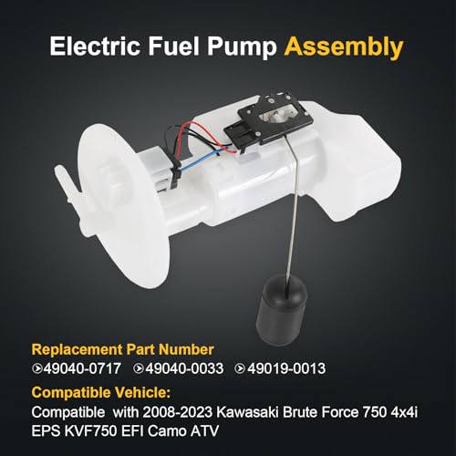 RALZAOTO 49040-0717 Fuel Pump Assembly Compatible with 2008-2023 Kawasaki Brute Force 750 4x4i EPS KVF750 EFI Camo ATV Replaces 49040-0733 49019-0013 - Image 2