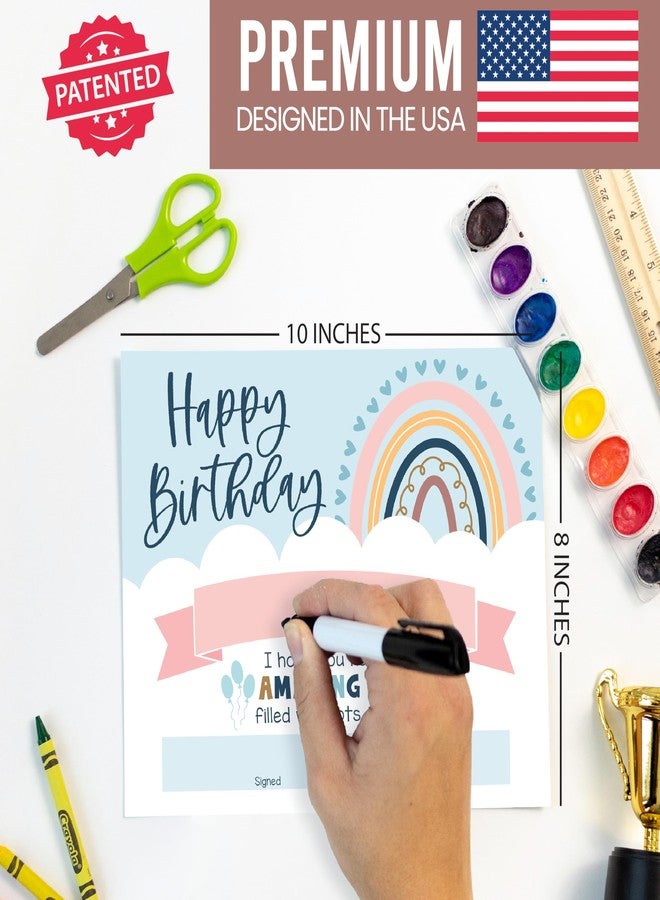 Hadley Designs Happy Birthday Certificates for Students - 25 Student Birthday Certificates for Kids Classroom Must Haves, Teacher Supplies for Classroom Elementary, Boho Teacher Essentials - Image 3