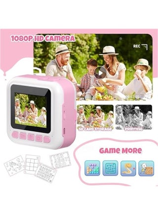 Kids Camera Instant Print, Camera for Kids with Printable Photos, Toddler Camera Toys for Children Ages 3-14, Digital Camera Birthday Gifts for Girls 4 5 6 7 8 9 10 11 12 13 Years Old (Pink) - view 3