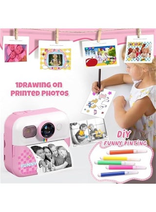 Kids Camera Instant Print, Camera for Kids with Printable Photos, Toddler Camera Toys for Children Ages 3-14, Digital Camera Birthday Gifts for Girls 4 5 6 7 8 9 10 11 12 13 Years Old (Pink) - view 5