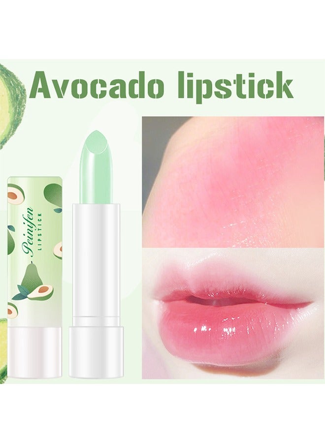 PEINIFEN Avocado Tinted Lipstick, PH Lip Color Changing Lipstick Balm For Women Girls, Mood Long Lasting Color Change Light Pink Lipstick Lip Tint Makeup Lip Plumper Gloss - Image 2