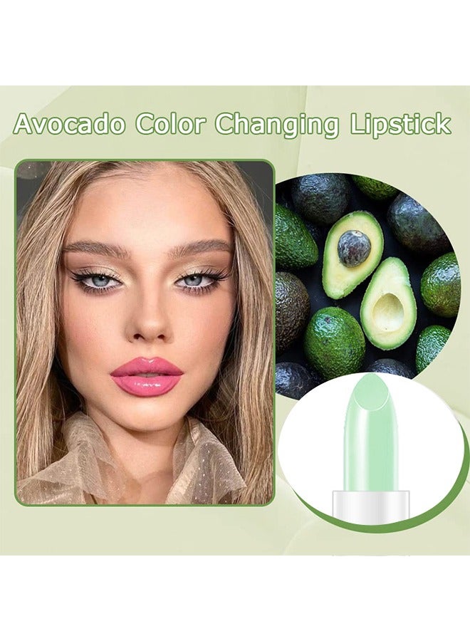 PEINIFEN Avocado Tinted Lipstick, PH Lip Color Changing Lipstick Balm For Women Girls, Mood Long Lasting Color Change Light Pink Lipstick Lip Tint Makeup Lip Plumper Gloss - Image 3