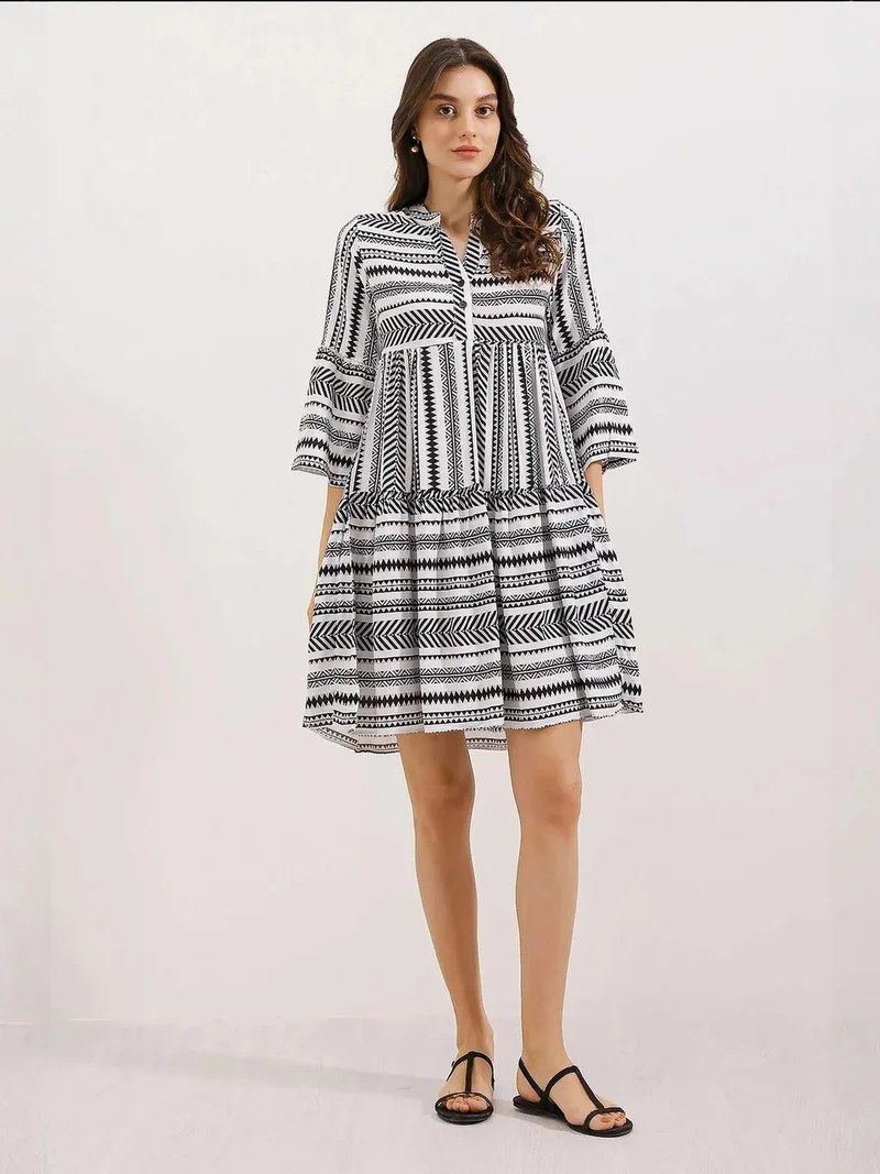 BIG DART BDART Ethnic Pattern Dress