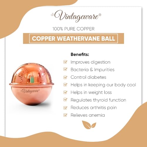 Vintageware® Ayurvedic Copper Ball for Water Purification – 100% Pure Copper, Small Round Design, Pack of 1 - Image 4