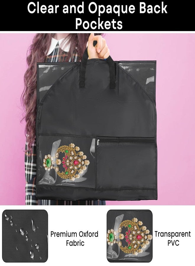 Svaldo Black Dance Garment Bags for Dancers, 24x40x3 inch, Pack of 1, Waterproof Garment Bags for Hanging Clothes, Dance Costumes, Girls Dresses for Dance Competition Travel, with Handles & 5 Pockets - Image 4