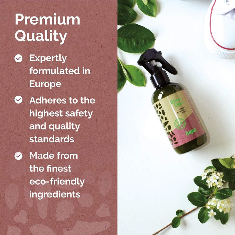 Kaps EcoFriendly Shoe Deodorant Odour Eliminator Spray for Sneakers Trainers Shoes PlantBased and Biodegradable 200ml Fresh Shoe Deodorizer Spray From Made in Europe - Image 5