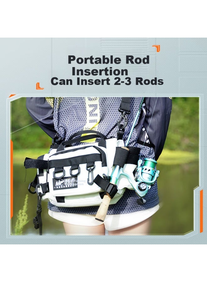 JIADIAONI Jiadio Niranku Luya Multi-functional Luya Waist Bag Fishing Gear Bag Single Shoulder Crossbody Fishing Special Luya Fishing Gear Storage Bag - Image 5