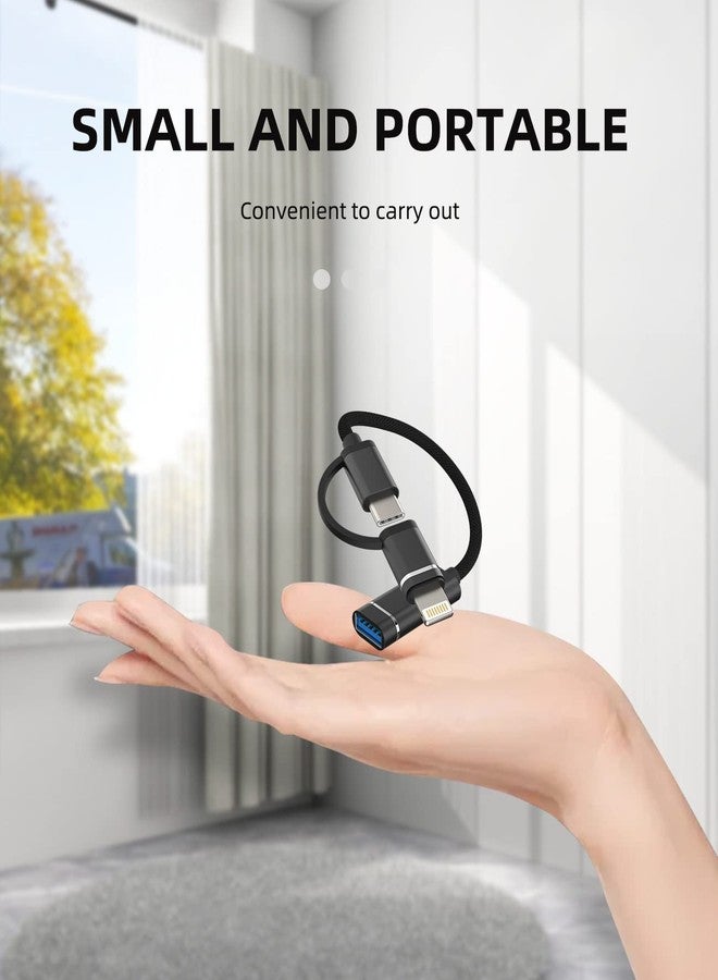 zoyuzan OTG Cable Dongle USB Female to USB C Lightning Male Converter Type 3.0 Adapter Thunderbolt Camera Port Cord Mouse Adaptador compatible for Samsung for iPhone 14 13 12 Pro X 8 7 Plus for Apple for iPad - Image 2