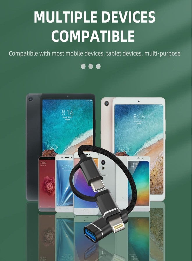 zoyuzan OTG Cable Dongle USB Female to USB C Lightning Male Converter Type 3.0 Adapter Thunderbolt Camera Port Cord Mouse Adaptador compatible for Samsung for iPhone 14 13 12 Pro X 8 7 Plus for Apple for iPad - Image 5