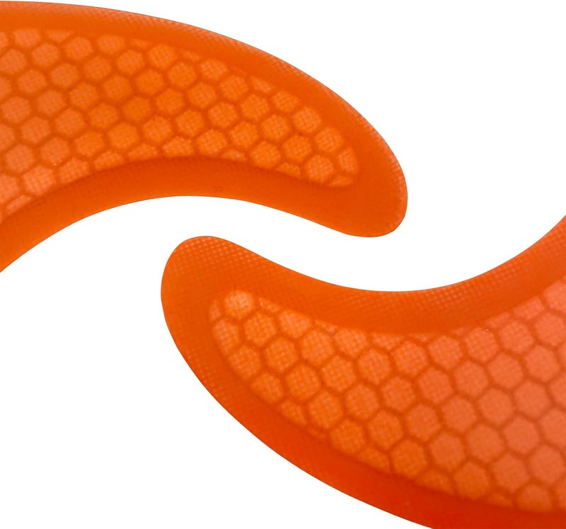UP SURF Surfboard Tri Fin Single Tab M Size Fiberglass+Honeycomb Surfboard Fin G5 Thruster Set(White/Blue/Orange) - Image 5