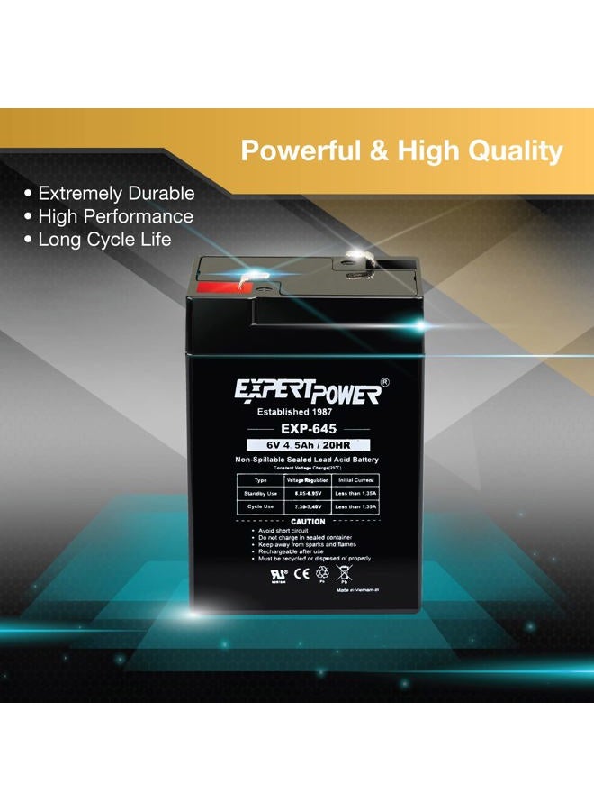 ExpertPower 6 Volt 4.5 Amp Rechargeable Battery (EXP645) 2 Pack - Image 4