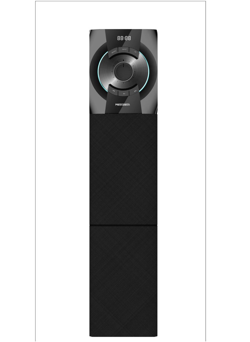 Mediatech - Tower  Speaker, 60 Watt, Bluetooth , Optical Input , SD , USB, AUX , Remote  , MT- 515- Black  (1 Year Warranty) - Image 1