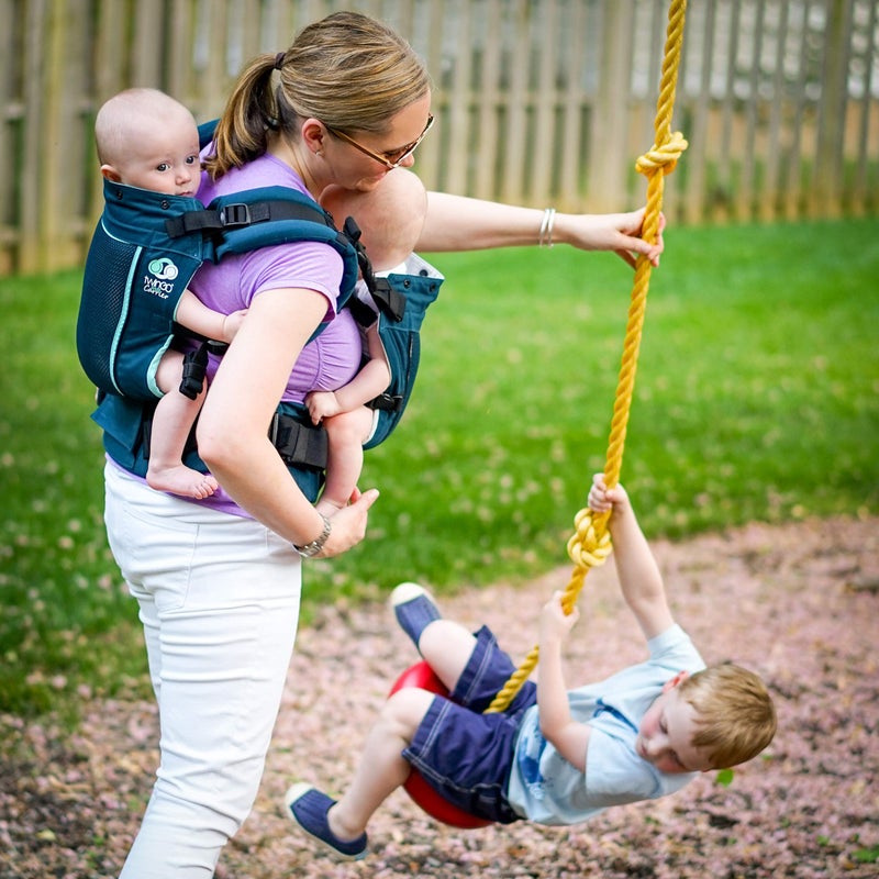 TwinGo Carrier - Air Model - Modern Teal - Great for All Seasons - Breathable Mesh - Fully Adjustable Tandem or 2 Single Baby Carrier for Men, Woman XS-XXL - Twins and Babies 10-45 lbs - Image 5