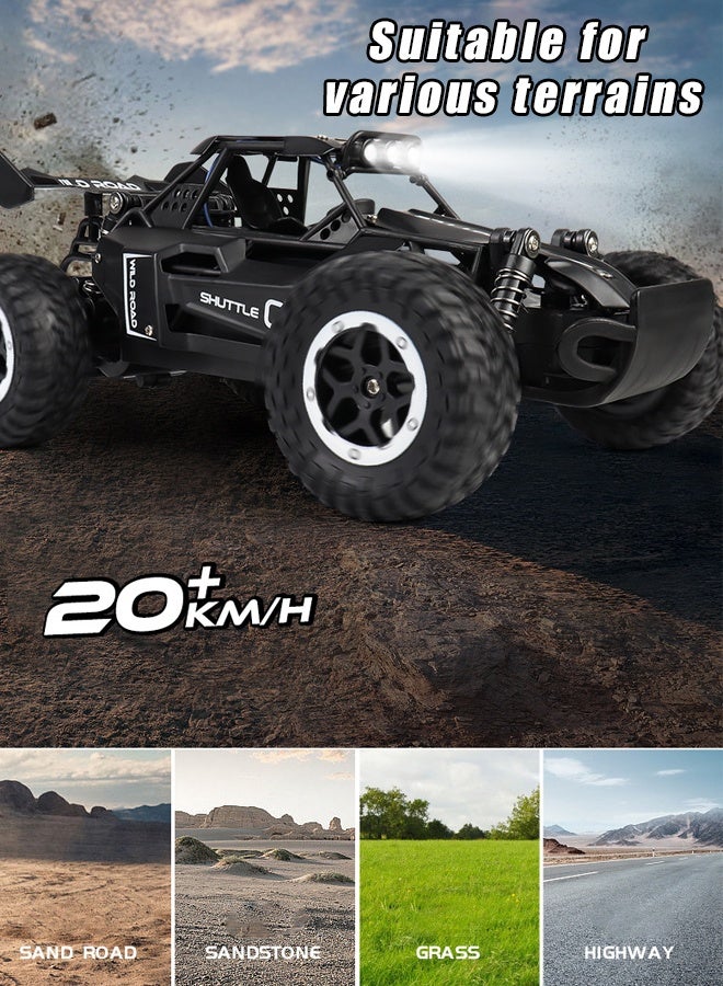 HALAMODO High-Speed Drift Off-Road Remote Controlled Cars 1:16 Off-Road Vehicle Monster Truck LED Headlight Outdoor 2WD Offroad Hobby RC 2.4GHz for Kids/Boys/Girls Birthday - Image 3