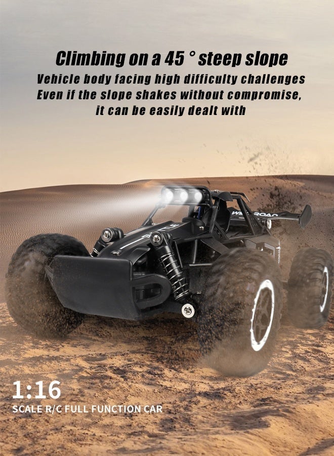 High-Speed Drift Off-Road Remote Controlled Cars 1:16 Off-Road Vehicle Monster Truck LED Headlight Outdoor 2WD Offroad Hobby RC 2.4GHz for Kids/Boys/Girls Birthday - Image 5
