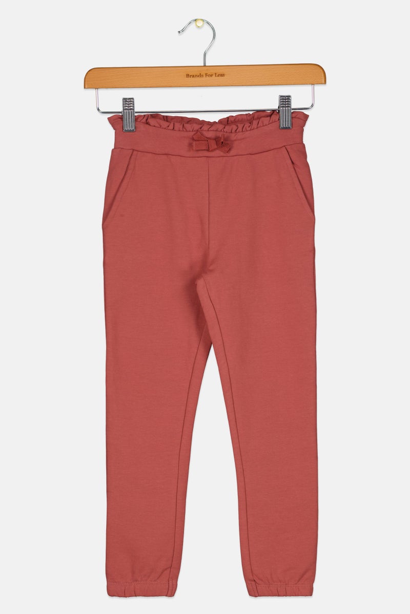 NAME IT سروال رياضي سادة للبنات، بني محمر - Image 1