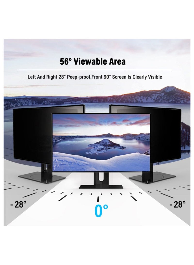 EZYTEK 23.6 Inch Computer Privacy Screen Filter for 16:9 Widescreen Monitor, Removable 23.6 inch Anti Blue Light Glare Privacy Shield, Anti Spy Security Protector  - Image 4