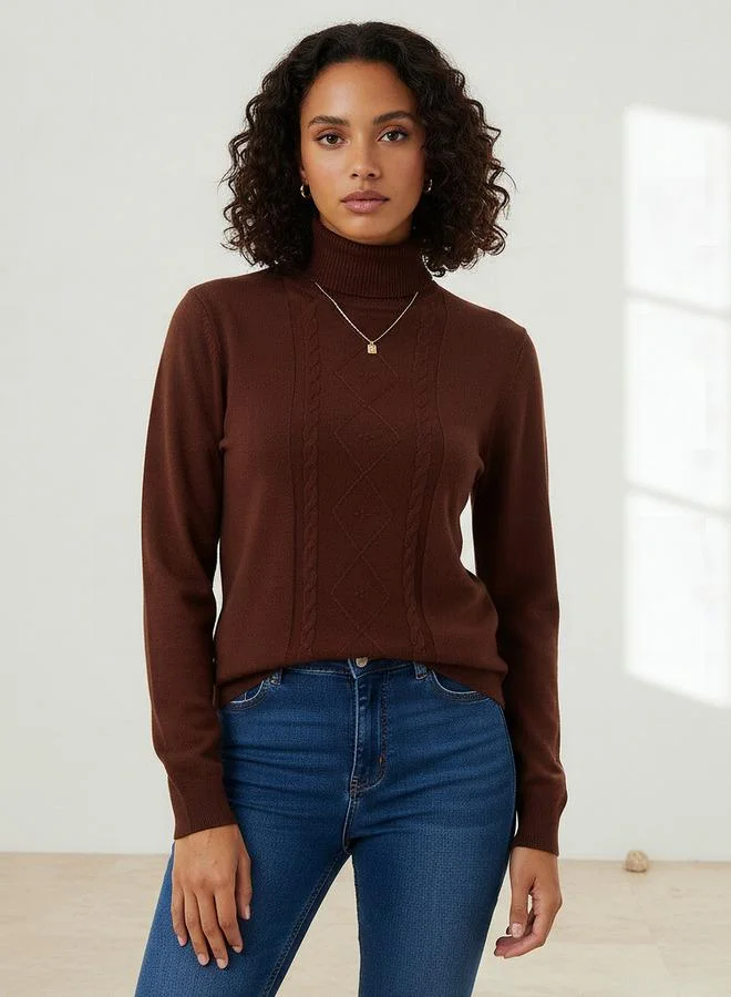 تواكستريمز 2Xtremz Textured High Neck Tricot Sweater