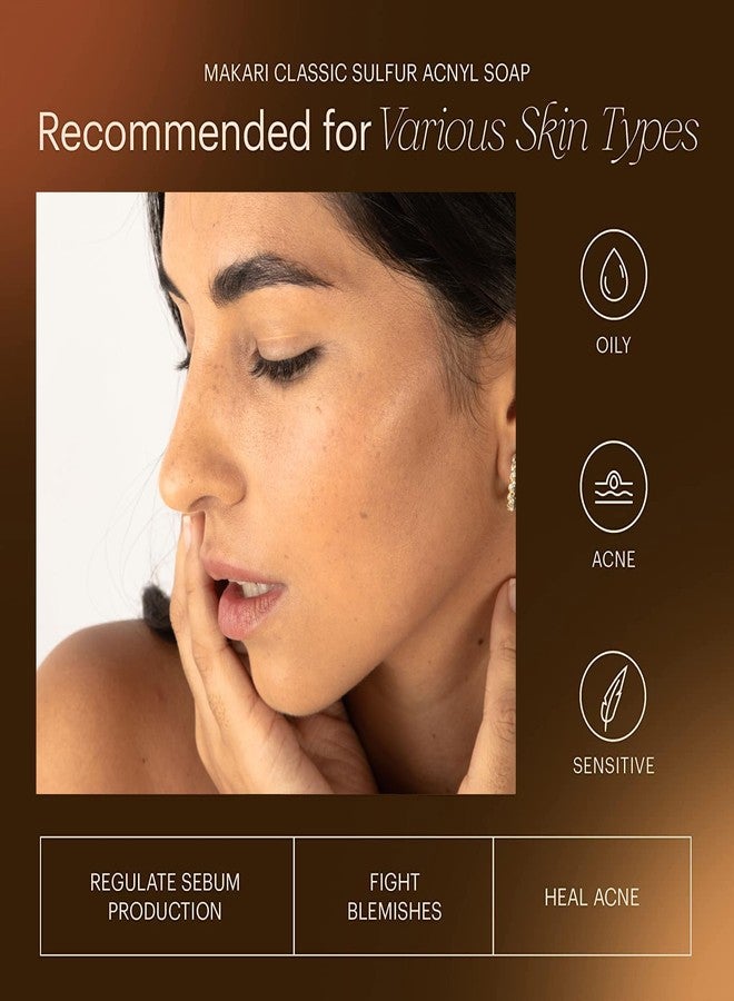 MAKARI Classic Acnyl Sulfur Soap (7 oz) | Anti-Acne Bar Soap | Helps Fight Acne, Pimples, Whiteheads, and Blackheads | Detoxify Pores & Control Oil Production | Recommended for Oily & Acne-Prone Skin - Image 5