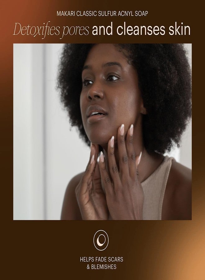 MAKARI Classic Acnyl Sulfur Soap (7 oz) | Anti-Acne Bar Soap | Helps Fight Acne, Pimples, Whiteheads, and Blackheads | Detoxify Pores & Control Oil Production | Recommended for Oily & Acne-Prone Skin - Image 3