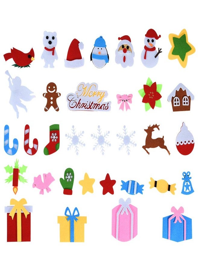 HmiL-U 3.4FT Felt Christmas Tree Set| with 34pcs Ornaments for Kids Xmas Door Wall Hanging Decorations Perfect Kids Gifts Party Supplies - Image 3