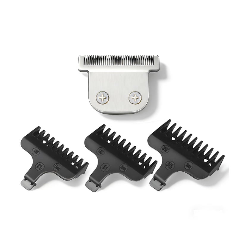 Loarysk 40mm Detachable T-Blade with 3 Guard Combs (1.5mm 3mm 5mm)-Compatible with Wahl Trimmer Models 9864, 9864SS, 9818, 9888, 9867, 9816, WSS3L, SS2L& More (1blade+3 combs) - Image 1