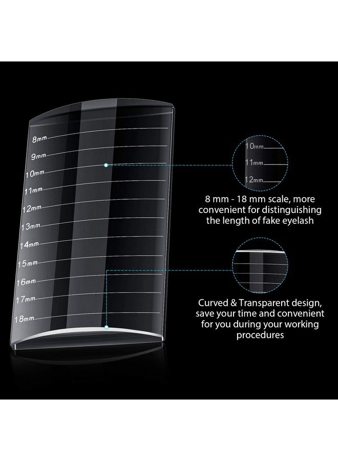 مايتيز 2 قطعة رمش البليت رمش تمديد صينية الكريستال البليت أكبر حجم الزجاج البليت جلدة كاذبة لاش صينية شريط لاصق حامل الغراء لملحقات رمش 4.13 × 2.36 × 0.47 بوصة - Image 3