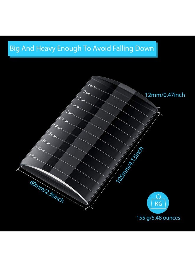 مايتيز 2 قطعة رمش البليت رمش تمديد صينية الكريستال البليت أكبر حجم الزجاج البليت جلدة كاذبة لاش صينية شريط لاصق حامل الغراء لملحقات رمش 4.13 × 2.36 × 0.47 بوصة - Image 4